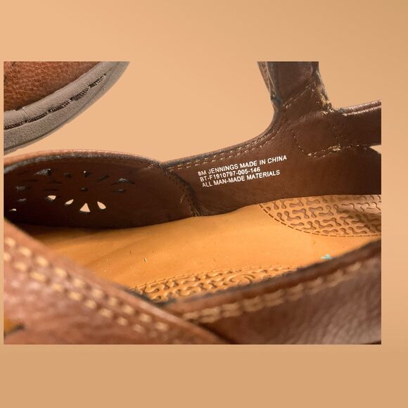 Baretraps Posture Shoes Brown Mary Janes Size 8M Jennings Hook Loop Straps - Picture 5 of 12